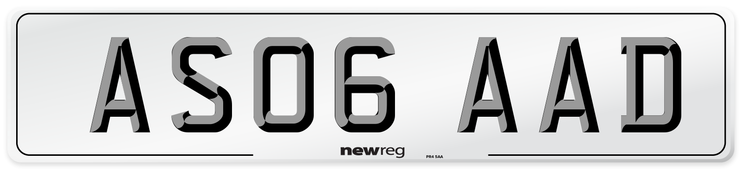 AS06 AAD Number Plate from New Reg